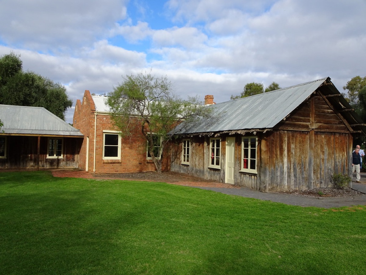 colonial era building in desert landscape