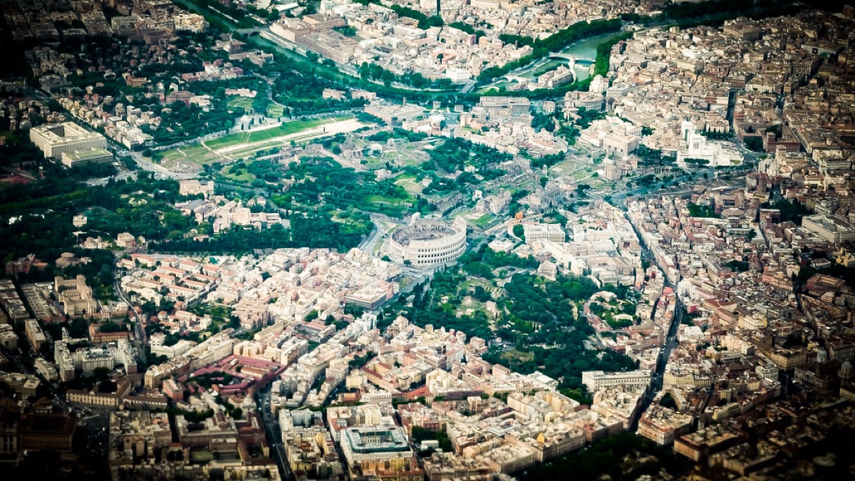 The historic Colosseum in Rome, representing Italian culture and tourism