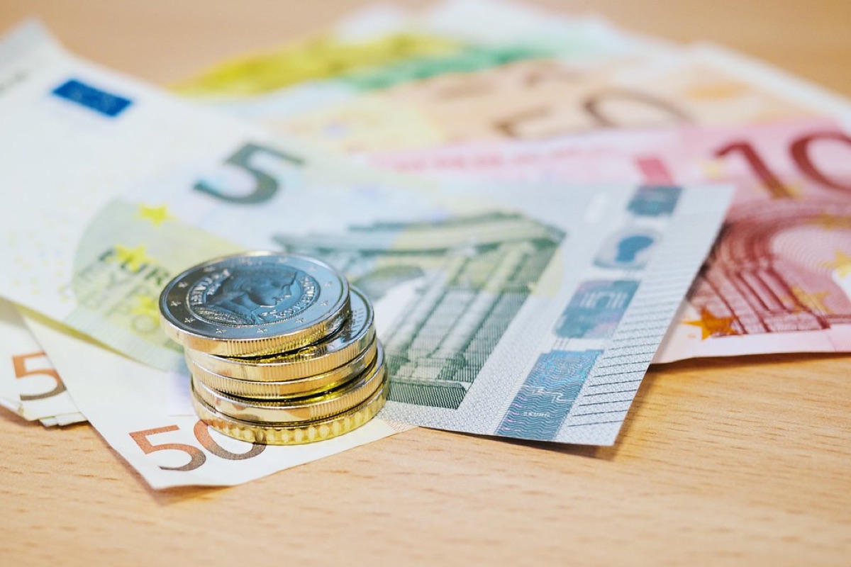 Euro currency representing the economic trends of Italy and Europe