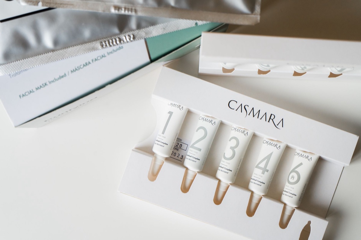 Italian beauty product packaging at cosmoproph exhibition
