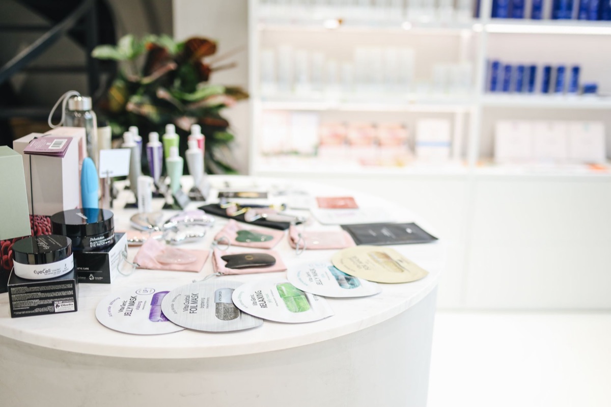 Italian beauty product display at cosmoproph 2024