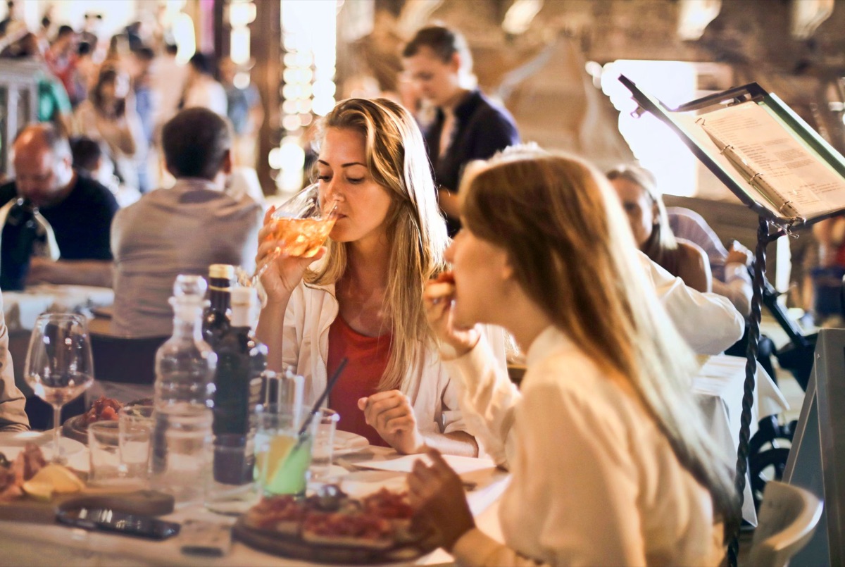Italian and Korean people in restaurant - A group of Italian and Korean people dining together in a restaurant in Seoul
